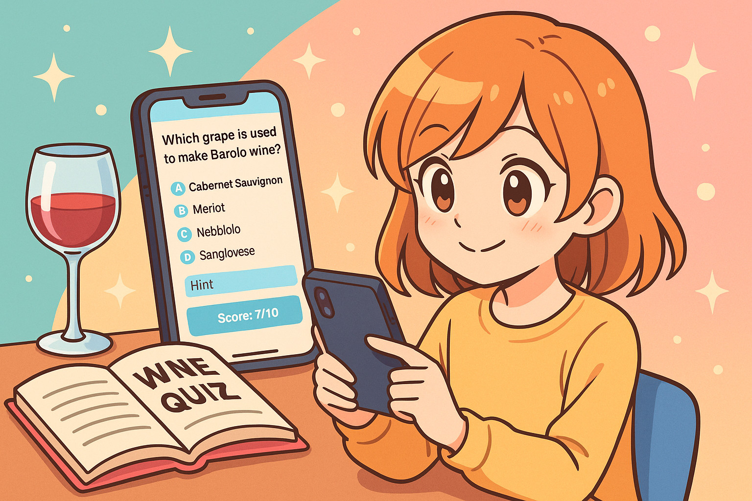 ワイン検定の練習問題をスマホで自作
